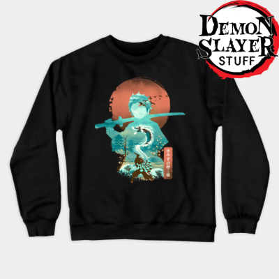 Tanjiro Breath Of Water Sweatshirt Black / S