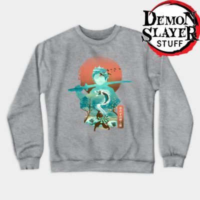 Tanjiro Breath Of Water Sweatshirt Gray / S