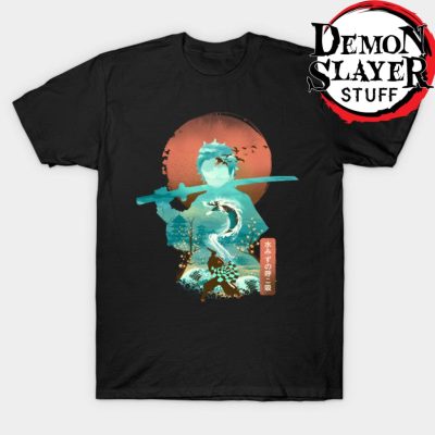 Tanjiro Breath Of Water T-Shirt Black / S