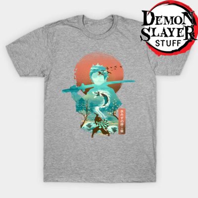 Tanjiro Breath Of Water T-Shirt Gray / S